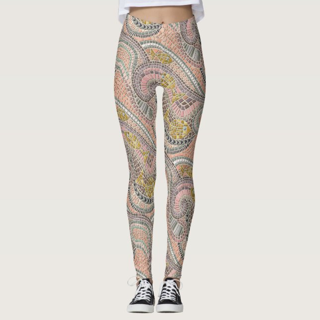 Mosaikfisch Leggings (Vorderseite)