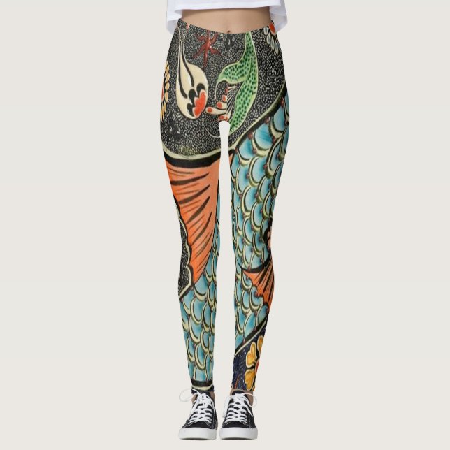 Mosaikfisch Leggings (Vorderseite)