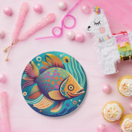 Mosaikfisch Pappteller