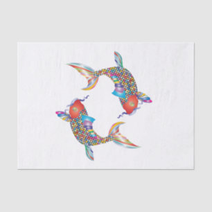 Mosaikfisch Seidenpapier