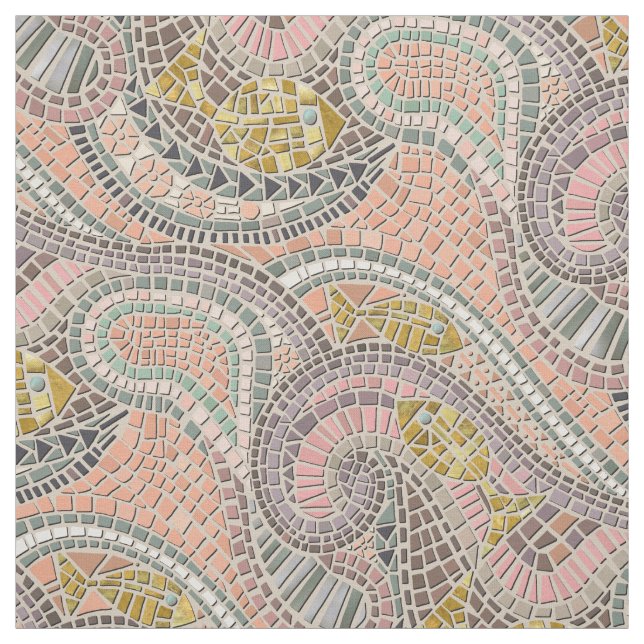 Mosaikfisch Stoff (Muster)