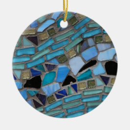 Mosaikfliesen aus blau und grün keramikornament