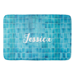 Mosaikfliesen aus blauem Glas Badematte