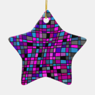 Mosaikfliesen aus festem Glas in Lila Farben Keramikornament