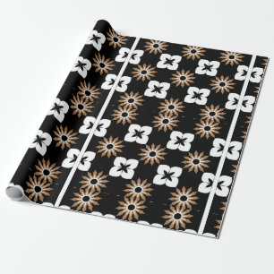 Mosaikfliesen, Vintage Keramik Schwarz/Weiß Geschenkpapier