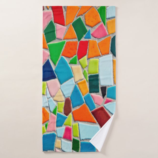 Mosaikfliesen-Vorlagenstruktur Badehandtuch (Badehandtuch)