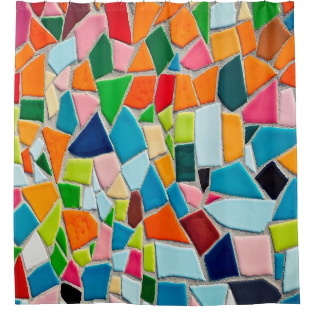 Mosaikfliesen-Vorlagenstruktur Duschvorhang (Vorderseite)