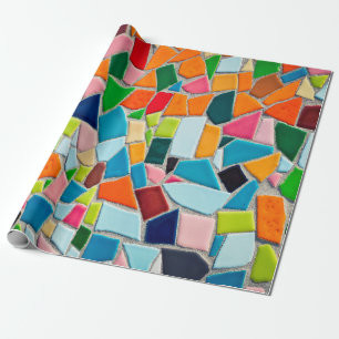 Mosaikfliesen-Vorlagenstruktur Geschenkpapier