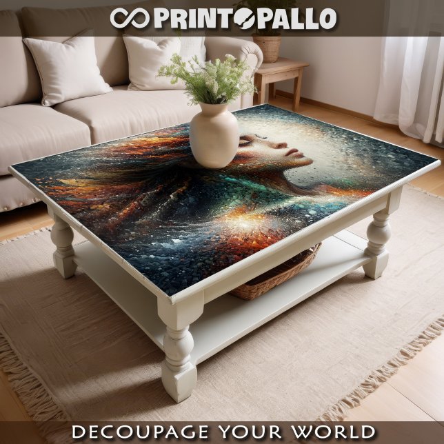 Mosaikfrau in Pastellfarben Seidenpapier (Von Creator hochgeladen)