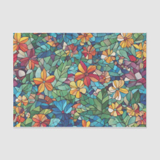 Mosaikgarten Blume und Blätter Seidenpapier