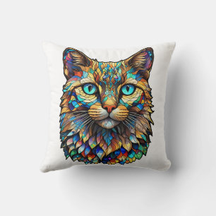 Mosaikgestanztes Glas Multicolor Katze 760 Kissen