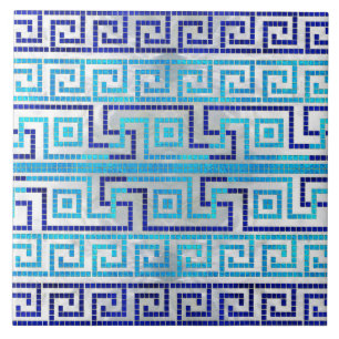 Mosaikgriechischer Meander griechische Schlüsselve Fliese