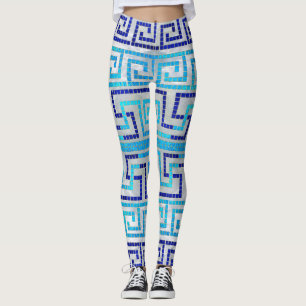 Mosaikgriechischer Meander griechische Schlüsselve Leggings