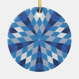 Mosaikische Sternexplosion (Muster) Keramik Ornament