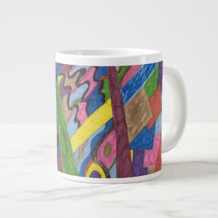 "Mosaikkreuz" Abstrakte Kunst Jumbo-Tasse