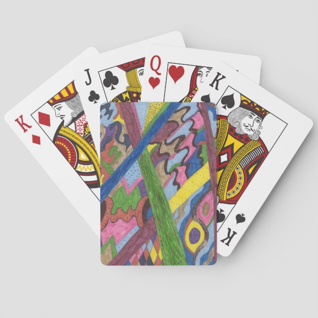 "Mosaikkreuz" Abstrakte Kunst Spielkarten (Rückseite)