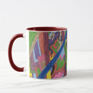 "Mosaikkreuz" Abstrakte Kunst Tasse