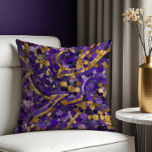 Mosaikkunst aus Kieselsteinen - Amethyst und Gold