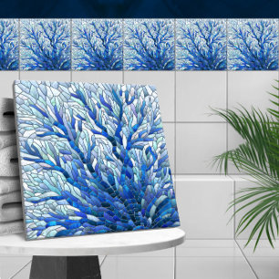 Mosaikkunst des Blauen Meeres Fliese