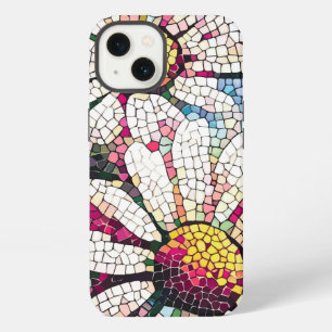 Mosaikkunst gestanztes Glas Blumenmuster iPhone 13 Hülle