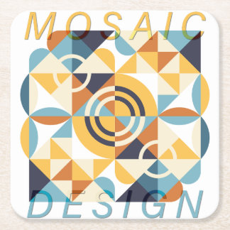 Mosaikkunstmuster Rechteckiger Pappuntersetzer