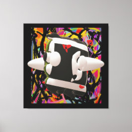 Mosaikkunstwerk, schwarz gerahmtes Poster Leinwanddruck