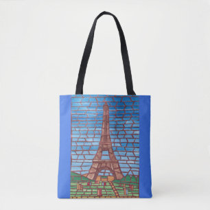 Mosaikmalerei Eiffelturm Tragetaschen