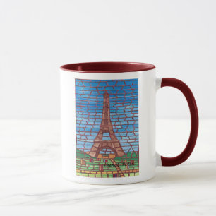 Mosaikmalerei im Eiffelturm - Tasse