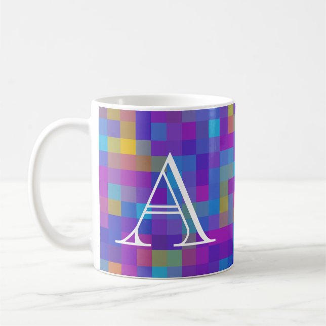 Mosaikmonogramm-Tasse Kaffeetasse (Links)