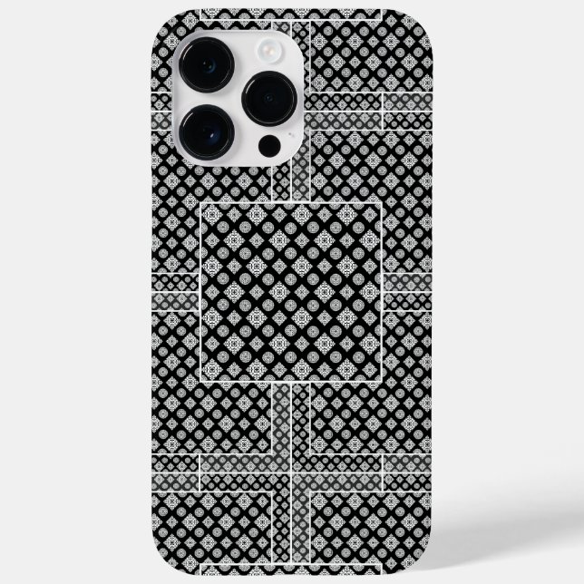 Mosaikmuster 01.BW.b Case-Mate iPhone Hülle (Rückseite)