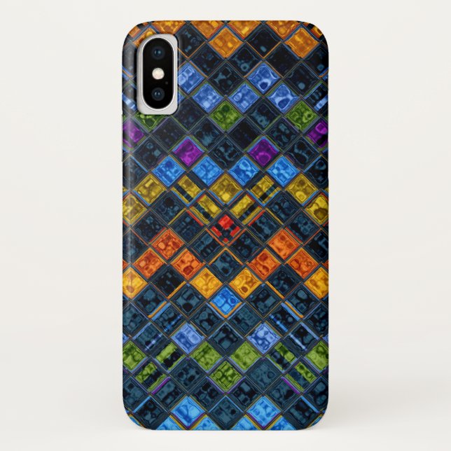Mosaikmuster aus gefestigtem Glas Case-Mate iPhone Hülle (Rückseite)