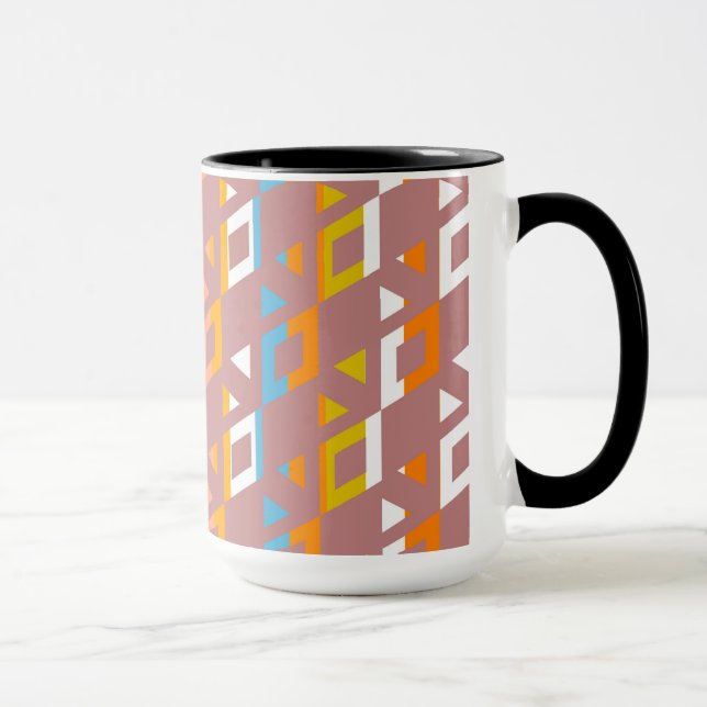 Mosaikmuster der dekorativen geometrischen Fliesen Tasse (Rechts)