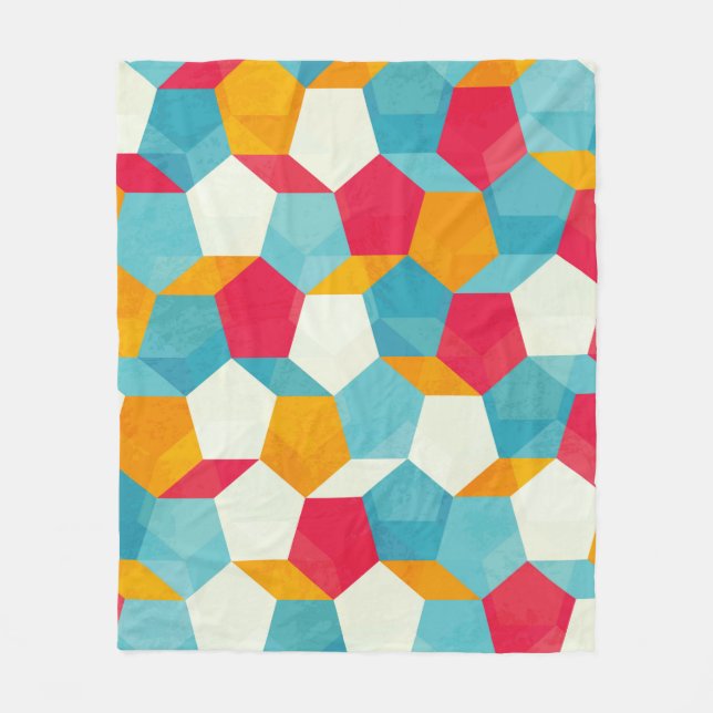 Mosaikmuster Fleecedecke (Vorderseite)