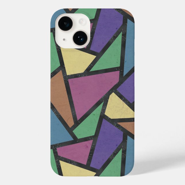 Mosaikmuster in abgeschrägten Regenbogenfarben Case-Mate iPhone Hülle (Rückseite)
