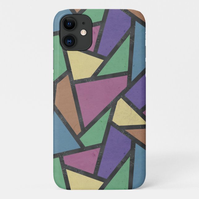 Mosaikmuster in abgeschrägten Regenbogenfarben Case-Mate iPhone Hülle (Rückseite)