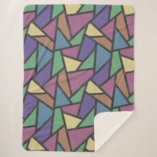 Mosaikmuster in abgeschrägten Regenbogenfarben Sherpadecke