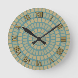 Mosaikmuster Runde Wanduhr