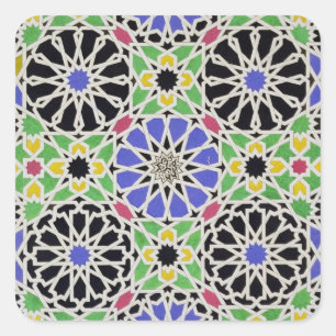Mosaikplasterung in der Umkleidekabine des Sultans Quadratischer Aufkleber