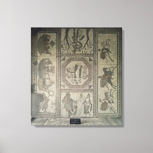 Mosaikplasterung vom römischen Landhaus am Tief Leinwanddruck