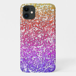 Mosaikschichten in grob orange bis lila und funkel Case-Mate iPhone hülle