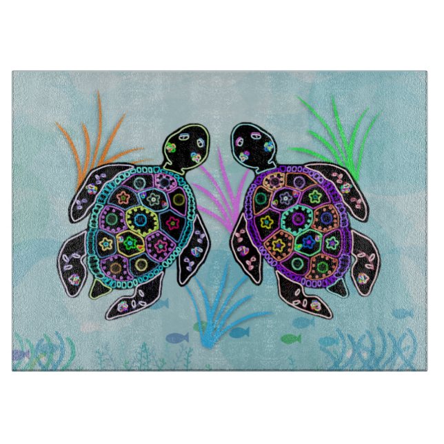 Mosaikschildkrötenschneider Schneidebrett (Vorderseite)