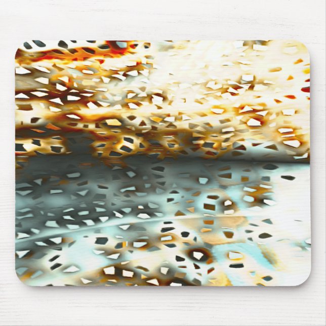 Mosaikschrott, der über graue und korallenförmige  mousepad (Vorne)