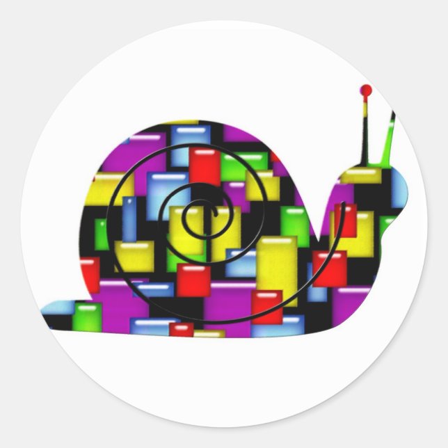 Mosaiksngel Runder Aufkleber (Vorderseite)