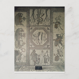 Mosaiksteinpflaster aus der römischen Villa bei Ni Postkarte