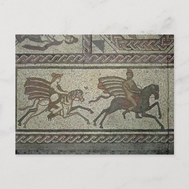 Mosaiksteinpflaster aus der römischen Villa bei Ni Postkarte (Vorderseite)