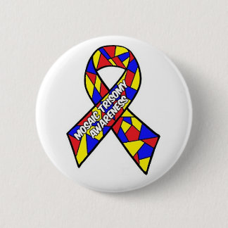 Mosaiktrisomy-Bewusstseins-Knopf Button