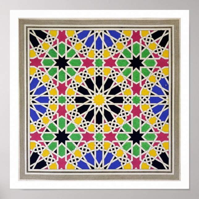 Mosaikverzierung im Süden des Hofes Poster (Vorne)