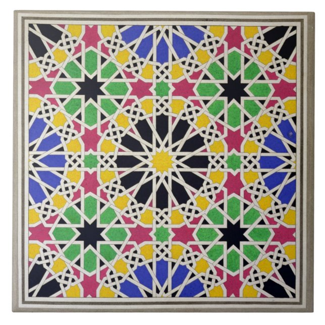 Mosaikverzierung in der Südseite des Gerichtes von Fliese (Vorderseite)