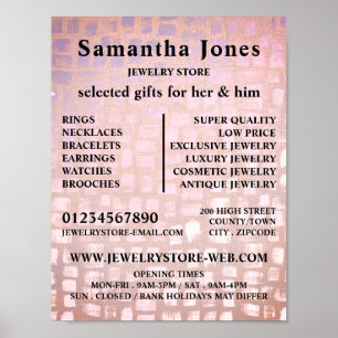 Mosaikwirkung, Juwelierwerbung Poster