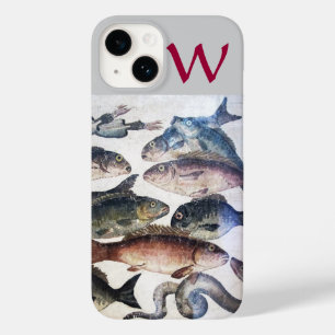 MOSAISCHE ANTIKANISCHE FISCHE, MONOGRAMM FÜR DAS M Case-Mate iPhone HÜLLE